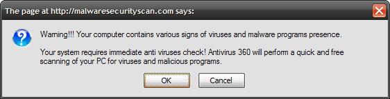 picture of a pop up virus